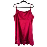 Agnes Orinda Ruffle‎ Trim Cami Dress Sleeveless Mini Plus Size 1X Red Photo 2