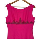 R&K Originals 60’s Vintage Hot Pink Beaded Rhinestone Cocktail Party Dress Size M Photo 1
