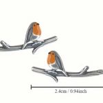 Vintage Silver Bird on a Branch Earrings Photo 3