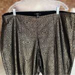 Alfani  Pants Gold Metallic Stretch Skinny 24W Cocktail Party Holiday Glam Chic Photo 3