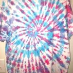 White/Pink/Blue Spiral Tie Dye Shirt Photo 0