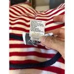 Vittadini Sport Womens Knit Top Sz Small Red White Stripe Short Sleeve Photo 4