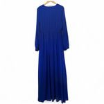 Lulus  Wondrous Water Lilies Royal‎ Blue Maxi Dress XL NWT Photo 2