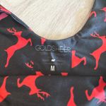 Goldsheep Holiday Reindeer Print Sports Bra Black Multi Size M Green Size M Photo 1
