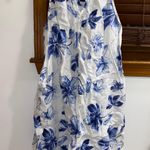 Bellambra NWT  White/Blue Halter Tie Floral Linen Dress S Photo 1