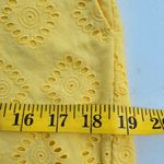 Crown & Ivy Yellow Eyelet Scalloped Edge Cotton Shorts Size 4 Photo 4