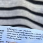 Eileen Fisher  Striped Linen V-Neck Shirt XS Photo 2