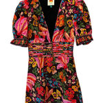 Farm Rio Black Spring Bananas Print Minidress (S) Photo 0