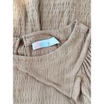 Free People Beach Dress Brown Get Obsessed Babydoll Mini Puff Sleeve A Line XS Photo 3