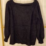 New York & Company Boat Neck Black Sweater Black Size M Photo 3