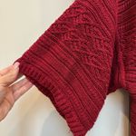 Ralph Lauren Vintage LRL Lauren Y2K Texture Knit Red Wine Cropped Sweater Size M Photo 5