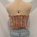 Pilcro pink rainbow multi smocked tube top Photo 2