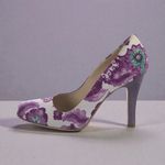 Burberry  Purple White Floral Pumps Heels Size 36 / US 6 Photo 1