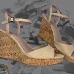 Charles by Charles David Nude Lambert Cork Wedges - Size 9.5 - Women Photo 0