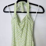 VintageY2k Lime Green Plaid Halter Dress Sz Small Photo 10