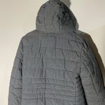 Express woman’s long puffer coat, small, winter coat, puffer coat Gray Photo 7