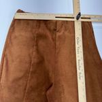Lulus  Pants Womens Medium Brown Dear Friends Vegan Suede High Waisted Zip Ankle Photo 6