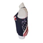 Rue 21  4th Of July Tank Top Navy Blue Striped Pocket Size Large **Item 0714 Photo 1