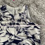 Anne Klein Pleated Bloomcore Dress Size 6 Navy White Floral Mature A-Line Work Photo 4