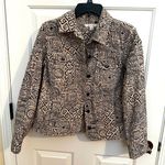 JM Collection unique abstract stretchy cotton jacket size 10 Photo 0