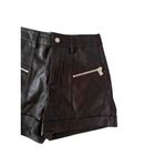 ANINE BING  Lia Leather Zip Black Shorts Size US 6 NEW NWT Photo 7