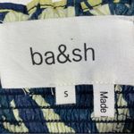 Ba&sh  Winny Tropical Palm Print Tiered Mini Dress Yellow Blue Small Photo 12