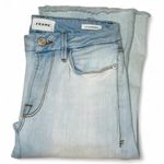 Frame Denim Le Crop Mini Boot in Atwood Wash Light Blue Jeans Size 28 Raw Hem Photo 5