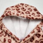 Juicy Couture  Sequins Fleece Hoodie Leopard Sherpa Tunic Animal Print Top L/XL Photo 6