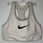 Nike  Dri Fit White Sport Bra Size L Photo 0