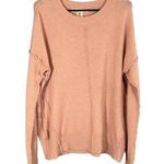 Kaisely Kaisley Pink Cotton Blend Long Sleeve Oversized Pullover Knit Sweater Women Sz M Photo 0