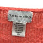Soft Surroundings Soft Surrounding Wool Mohair Blend Coral Wrap Tie Waist Open Knit Cardigan Large Photo 6