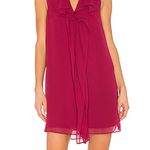 BCBGeneration  women's XS garnett red v-neck summer sleeveless ruffled tent dress Photo 0