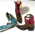 Ariat New NWT Boot Shoe Bundle Womens 5.5 Smoky Boots Western Turquoise Pink Bro Photo 0