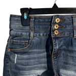 Vanilla Star Jeans Vanilla Star Juniors Size 1 High Rise Shortie Denim Jean Shorts Blue Distressed Photo 3