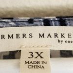 Farmer’s Market Floral Geo Top Womens Size‎ 3X Tie Front Split Neck Boho Multi Photo 4