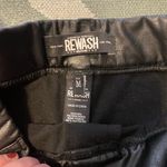 REWASH Women’s Black Leather Pants Photo 1