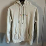 You Matter Embroidered Unisex Solid Eggshell Pullover Sweatshirt Hoodie White Size M Photo 9