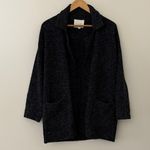 Thread & Supply Open Front Cardigan Sweater Jacket Charcoal Black Size S Photo 1
