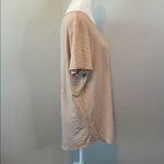 Lululemon Love Short Sleeve TShirt Beige/White Stripe Size 12 Photo 1