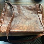 Alyssa Vegan Leather Western Style Bag Brown Photo 1