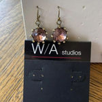 NWT WA Studios Pink crystal earrings Photo 4