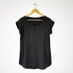 EXPRESS  Dark Gray Cap Sleeve Satin Blouse Women’s Size Medium Photo 5