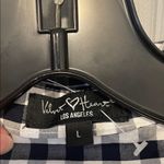 Velvet Heart  Long Sleeve Checkered Button Down Shirt -Black and White Large NWOT Photo 1