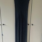 LA Made Navy Striped Maxi Dress Photo 0