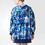 NWT New $275 Womens Adidas Stella McCartney Hood Jacket Run Pullover Blue M Flor Size M Photo 1