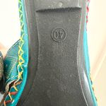 CORKYS POPPY TURQUOISE HAND PAINTED LEATHER SANDALS SIZe 9.5 Blue Photo 9