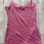 Bozzolo Y2K Pink Lace Trim Cami Top Adjustable Spaghetti Strap Coquette Style Sz S Photo 0