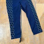 Athleta Navy blue  capri leggings laser  cut  small Photo 3