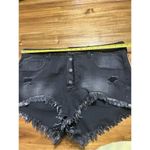 Celebrity Pink  Black Exposed Button Cutoff Shorts Distressed Frayed Size 21/35 Photo 7