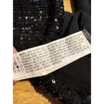Endless Rose ANTHROPOLOGIE  Sequin Cami Spaghetti Strap Black Party NYE Medium Photo 6